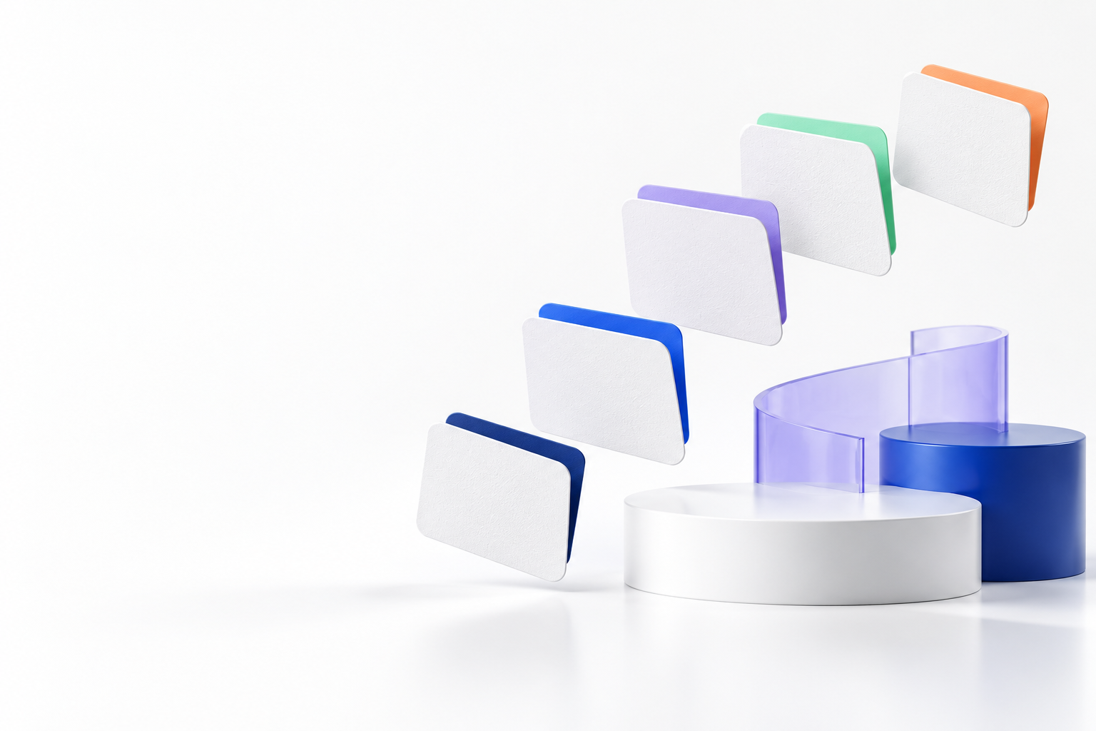 Abstract customer feedback cards